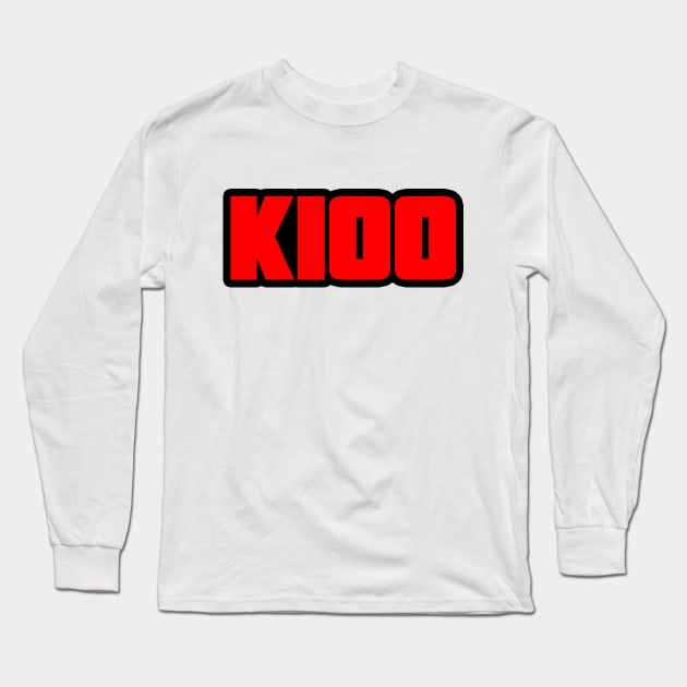 K100 Red Long Sleeve T-Shirt by K100 with Konnan and Disco